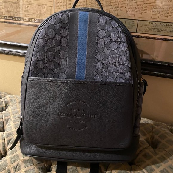 Coach Backpack Black/Blue - Picture 7 of 8